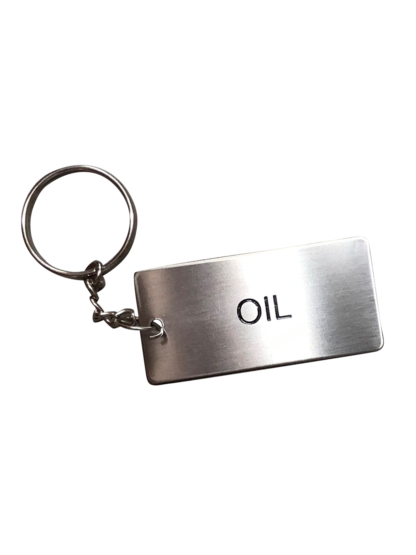 Metal Jerry Can ID Tag - Oil