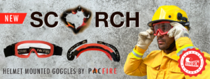 'Scorch' Helmet Mounted Goggles by Pac Fire