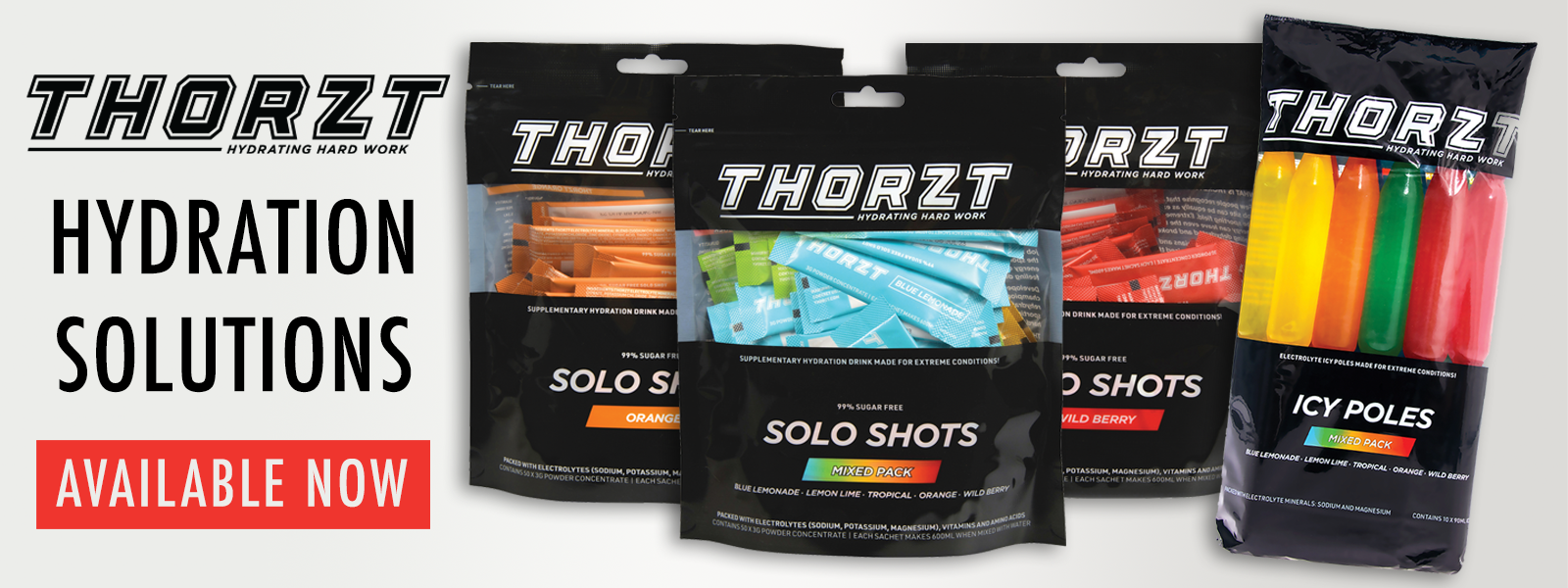 THORZT Hydration Solutions available now from Pac Fire - view our range.