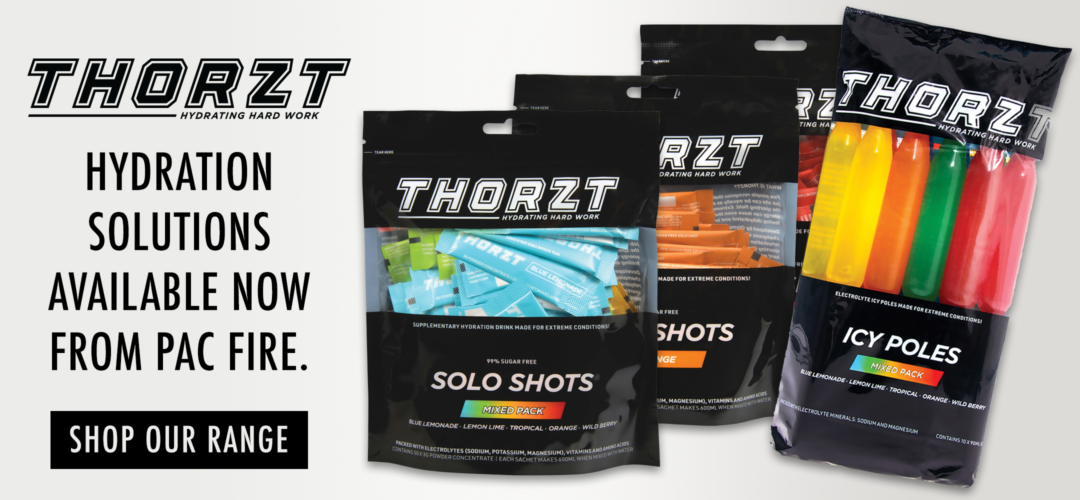 THORZT Hydration Solutions available now from Pac Fire - view our range.