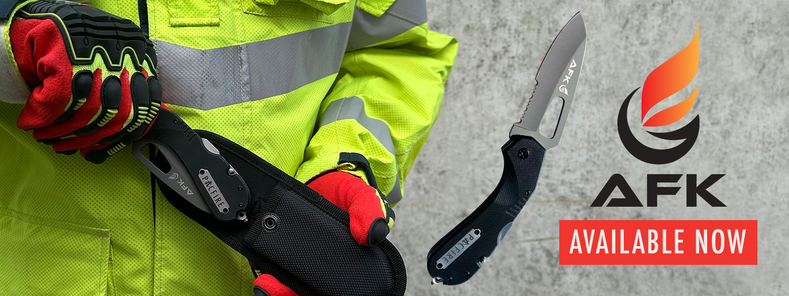 AFK folding knife now available from Pac Fire - view our range.